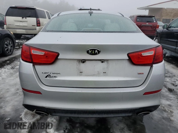 2015 Kia Optima LX with VIN 5XXGM4A70FG396055, listed as a Copart auction lot 45121455 with 147,548 mi miles and Salvage Title. Bid and sale history available at DreamBid. Image 6.