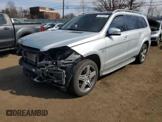 2015 Mercedes-Benz GL-Class GL 63 AMG with VIN 4JGDF7EE7FA484101, listed as a Copart auction lot 47821455 with 128,686 mi miles and Salvage Title. Bid and sale history available at carsss.com. Image 1.