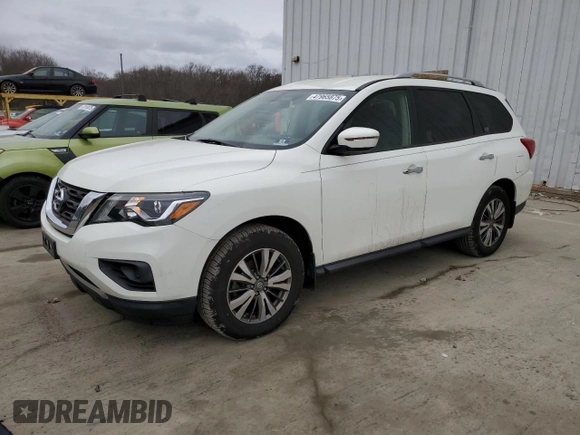 2019 Nissan Pathfinder S with VIN 5N1DR2MM7KC579940, listed as a Copart auction lot 47965875 with 78,477 mi miles and Salvage title. Bid and sale history available at DreamBid. Image 1.