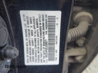 2020 Honda Insight Touring z VIN 19XZE4F93LE008577, wystawiony jako Copart lot #55820425 z przebiegiem 78 823 mil mil oraz Szkoda całkowita • Salvage title. Historia ofert i sprzedaży dostępna na DreamBid. Obrazek 12.