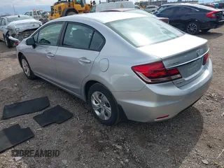 2014 Honda Civic Sedan LX with VIN 19XFB2F59EE010303, listed as a IAAI auction lot 41942211 with 118,530 mi miles. Bid and sale history available at carsss.com. Image 3.