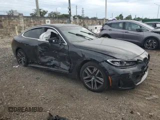 2024 BMW 4 Series 430i with VIN WBA63AV03RFT45630, listed as a Copart auction lot 81038254 with 8,134 mi miles and Salvage Title. Bid and sale history available at carsss.com. Image 4.