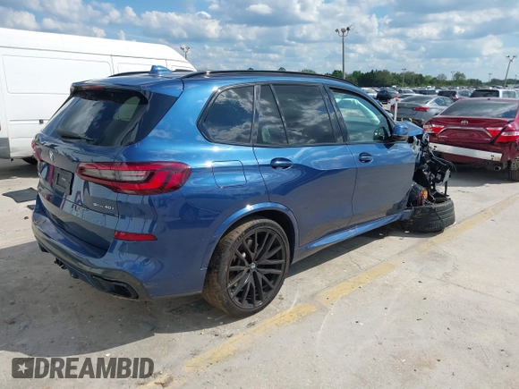 2021 BMW X5 sDrive40i with VIN 5UXCR4C04M9F71290, listed as a IAAI auction lot 41684530 with 1 mi miles. Bid and sale history available at carsss.com. Image 4.