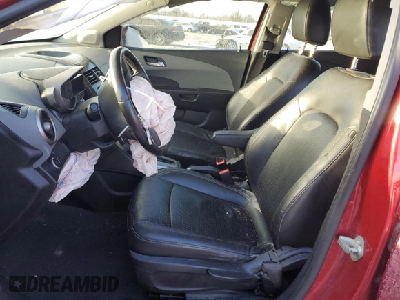 2014 Chevrolet Sonic LTZ with VIN 1G1JE5SB0E4229661, listed as a Copart auction lot 41872355 with 0 mi miles and Salvage Title. Bid and sale history available at carsss.com. Image 7.