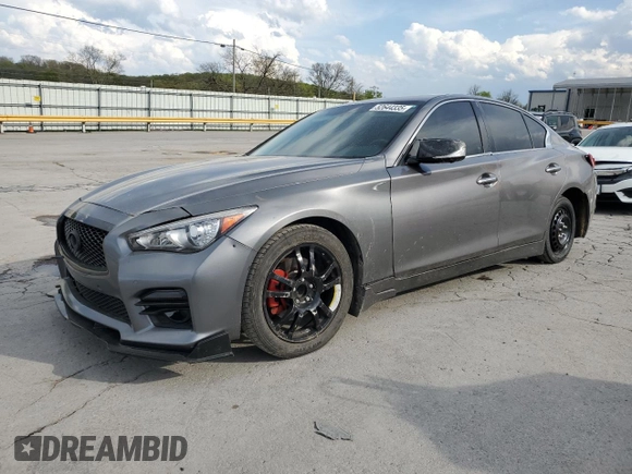 2014 Infiniti Q50 Premium with VIN JN1BV7AP7EM683087, listed as a Copart auction lot 52644335 with 189,344 mi miles and Salvage Title. Bid and sale history available at carsss.com. Image 1.