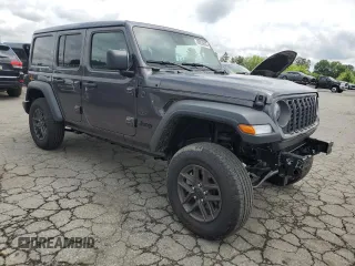 2025 Jeep Wrangler Sport S with VIN 1C4PJXDN0SW521570, listed as a Copart auction lot 60039565 with 3,083 mi miles and Salvage title. Bid and sale history available at DreamBid. Image 4.