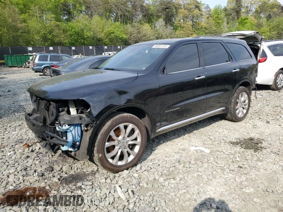 2017 Dodge Durango Citadel with VIN 1C4RDJEG2HC806441, listed as a Copart auction lot 50087124 with 139,940 mi miles and Salvage Title. Bid and sale history available at carsss.com. Image 1.