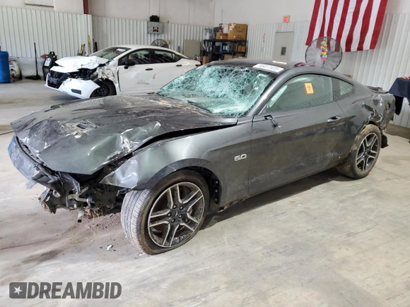 2019 Ford Mustang GT with VIN 1FA6P8CF3K5173835, listed as a Copart auction lot 56411435 with 57,162 mi miles and Salvage title. Bid and sale history available at DreamBid. Image 1.