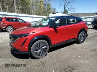 2024 Nissan ARIYA Platinum+ z VIN JN1DF0CD1RM737585, wystawiony jako Copart lot #55270515 z przebiegiem 7 521 mil mil oraz Szkoda całkowita • Salvage title. Historia ofert i sprzedaży dostępna na DreamBid. Obrazek 1.