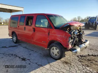2000 Chevrolet Express Cargo Van w/YF7 with VIN 1GBFG15R9Y1275007, listed as a Copart auction lot 80754994 with 0 mi miles and Salvage Title. Bid and sale history available at carsss.com. Image 4.