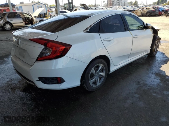 2019 Honda Civic Sedan LX with VIN 2HGFC2F63KH586380, listed as a Copart auction lot 50124585 with 41,997 mi miles and Salvage Title. Bid and sale history available at carsss.com. Image 3.