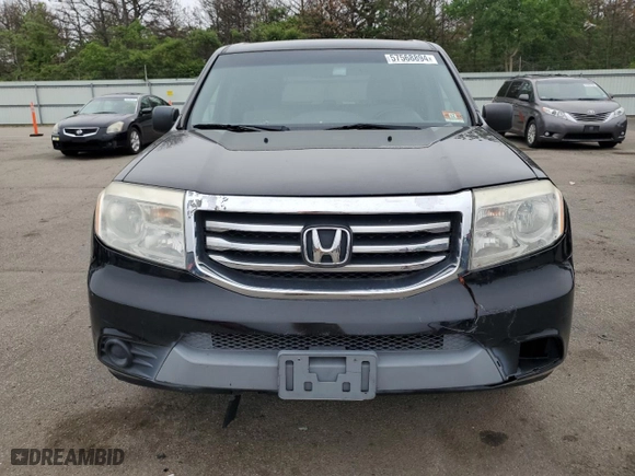 2013 Honda Pilot LX with VIN 5FNYF4H27DB037505, listed as a Copart auction lot 57568894 with 162,305 mi miles and Clean Title. Bid and sale history available at carsss.com. Image 5.