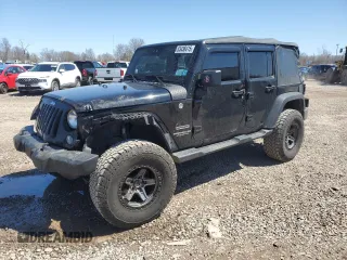 2017 Jeep Wrangler Unlimited Sport with VIN 1C4BJWDG2HL691946, listed as a Copart auction lot 53436415 with 75,700 mi miles and Salvage Title. Bid and sale history available at carsss.com. Image 1.