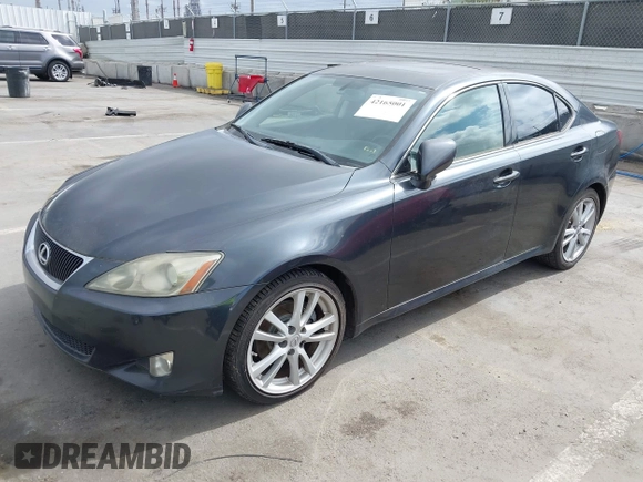 2006 Lexus IS 250 with VIN JTHBK262X65014294, listed as a IAAI auction lot 42165001 with 203,762 mi miles and . Bid and sale history available at DreamBid. Image 2.