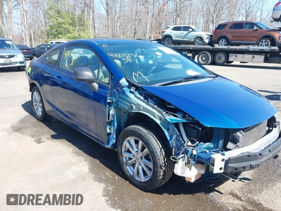 2012 Honda Civic Cpe EX with VIN 2HGFG3B83CH540485, listed as a IAAI auction lot 41813232 with 212,901 mi miles. Bid and sale history available at carsss.com. Image 6.