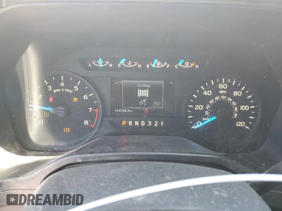 2016 Ford F-150 XL with VIN 1FTMF1C87GKE17279, listed as a Copart auction lot 56022125 with 144,209 mi miles and Salvage title. Bid and sale history available at DreamBid. Image 9.