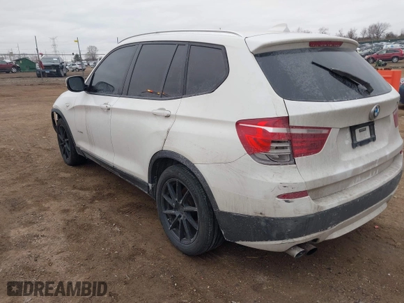 2013 BMW X3 xDrive28i with VIN 5UXWX9C55D0A27106, listed as a IAAI auction lot 41468713 with 198,996 mi miles. Bid and sale history available at carsss.com. Image 3.