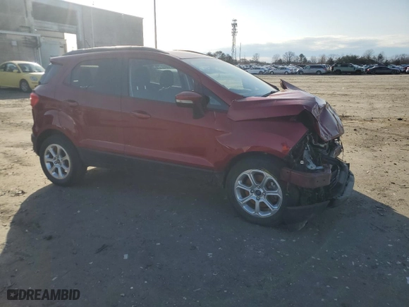 2020 Ford EcoSport SE with VIN MAJ3S2GE9LC362597, listed as a Copart auction lot 48169545 with 46,179 mi miles and Salvage Title. Bid and sale history available at carsss.com. Image 4.