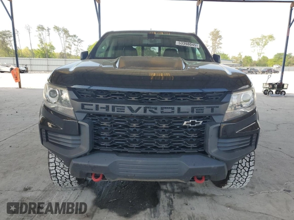 2021 Chevrolet Colorado 4WD ZR2 with VIN 1GCGTEEN2M1132149, listed as a Copart auction lot 53398045 with 62,266 mi miles and Salvage title. Bid and sale history available at DreamBid. Image 5.