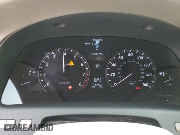 2012 Lexus LS 460 L with VIN JTHGL5EF5C5045506, listed as a Copart auction lot 56993715 with 141,923 mi miles and Salvage title. Bid and sale history available at DreamBid. Image 9.