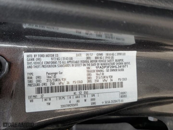 2017 Ford Focus SE with VIN 1FADP3F29HL341971, listed as a Copart auction lot 51045165 with 117,815 mi miles and Salvage Title. Bid and sale history available at carsss.com. Image 13.