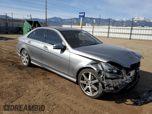 2014 Mercedes-Benz C 250 Sport with VIN WDDGF4HB3EG242795, listed as a Copart auction lot 48764285 with 74,478 mi miles and Salvage Title. Bid and sale history available at DreamBid. Image 4.