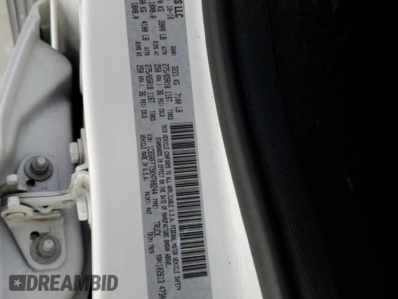 2019 Ram 1500 Big Horn with VIN 1C6SRFFT5KN708244, listed as a Copart auction lot 56981135 with 86,903 mi miles and Salvage title. Bid and sale history available at DreamBid. Image 12.