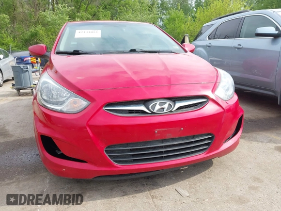 2014 Hyundai Accent GLS with VIN KMHCT4AEXEU600395, listed as a IAAI auction lot 42141052 with 172,284 mi miles. Bid and sale history available at carsss.com. Image 6.