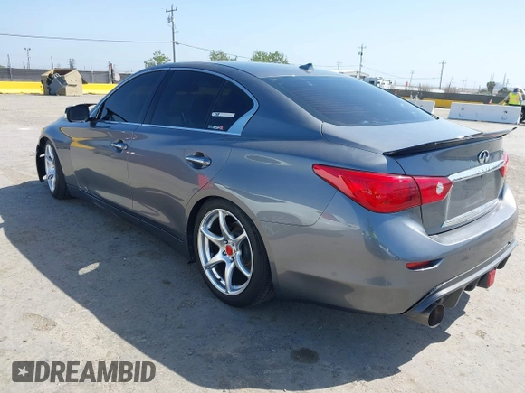 2014 Infiniti Q50 Premium with VIN JN1BV7AP5EM672766, listed as a IAAI auction lot 42107952 with 66,929 mi miles. Bid and sale history available at carsss.com. Image 3.
