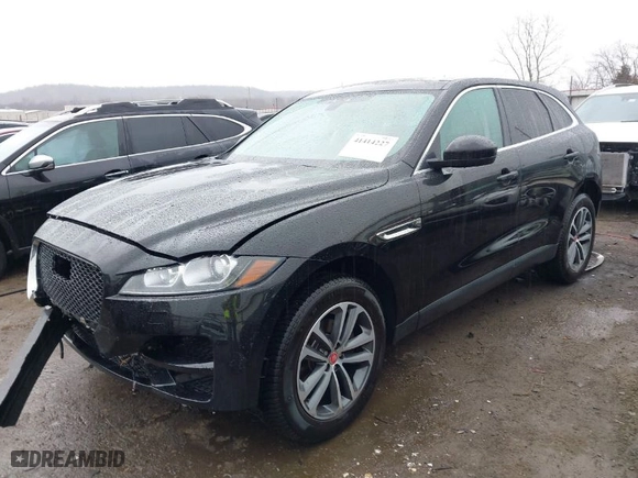 2019 Jaguar F-PACE 25t Premium with VIN SADCJ2FX5KA616255, listed as a IAAI auction lot 41414227 with 65,068 mi miles. Bid and sale history available at carsss.com. Image 2.