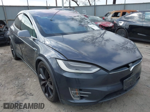 2016 Tesla Model X P90D with VIN 5YJXCAE45GF001485, listed as a IAAI auction lot 41994096 with 88,103 mi miles. Bid and sale history available at carsss.com. Image 1.