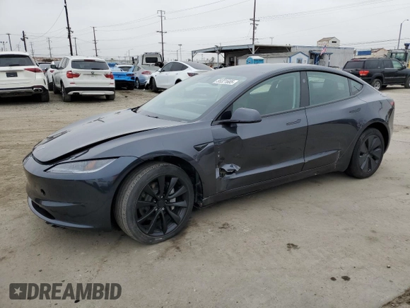 2024 Tesla Model 3 with VIN 5YJ3E1EA3RF737102, listed as a Copart auction lot 55321685 with 9,638 mi miles and Salvage Title. Bid and sale history available at carsss.com. Image 1.