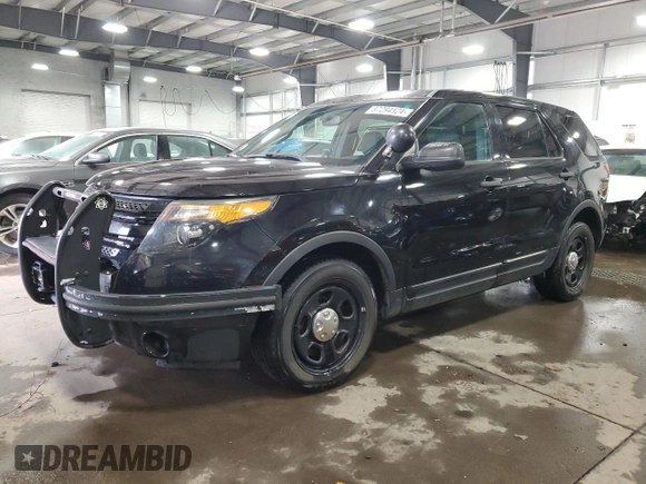 2014 Ford Utility Police Interceptor with VIN 1FM5K8AR3EGA04453, listed as a Copart auction lot 87294124 with 200,560 mi miles and Salvage Title. Bid and sale history available at carsss.com. Image 1.