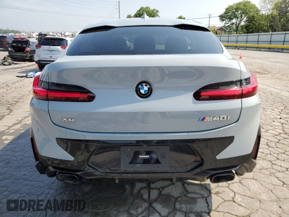 2023 BMW X4 M40i with VIN 5UX43DT0XP9S88643, listed as a Copart auction lot 62932485 with 27,865 mi miles and Salvage title. Bid and sale history available at DreamBid. Image 6.