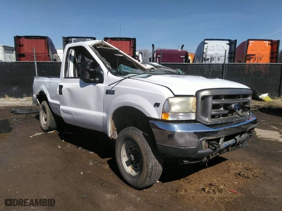 2002 Ford Super Duty F-250 XL with VIN 1FTNF21L42EC62909, listed as a IAAI auction lot 36101519 with 1 mi miles. Bid and sale history available at carsss.com. Image 1.
