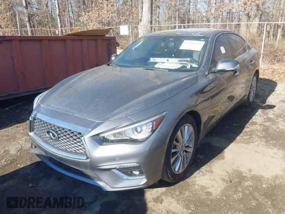 2021 Infiniti Q50 3.0t LUXE with VIN JN1EV7BP4MM705007, listed as a IAAI auction lot 41458611 with 59,246 mi miles. Bid and sale history available at carsss.com. Image 17.