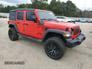 2023 Jeep Wrangler Sport with VIN 1C4HJXDG5PW527992, listed as a Copart auction lot 73312234 with 32,686 mi miles and Salvage Title. Bid and sale history available at DreamBid. Image 4.