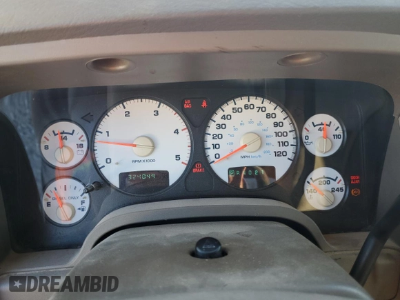 2005 Dodge Ram 2500 SLT with VIN 3D7KR28C55G749104, listed as a Copart auction lot 41802385 with 324,049 mi miles and Clean Title. Bid and sale history available at carsss.com. Image 9.