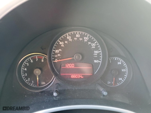 2012 Volkswagen Beetle 2.5L PZEV with VIN 3VWJP7ATXCM620483, listed as a Copart auction lot 63189514 with 188,034 mi miles and Salvage Title. Bid and sale history available at carsss.com. Image 9.