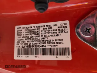 2006 Honda Element EX with VIN 5J6YH286X6L004459, listed as a Copart auction lot 55091275 with 110,164 mi miles and Salvage Title. Bid and sale history available at DreamBid. Image 13.