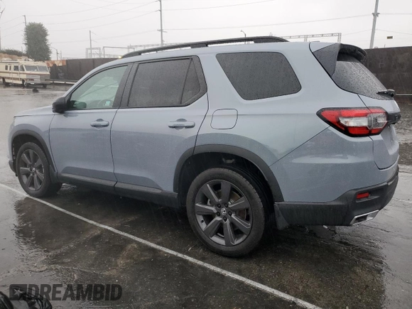 2023 Honda Pilot Sport with VIN 5FNYG2H38PB012787, listed as a Copart auction lot 44404145 with 25,026 mi miles and Salvage Title. Bid and sale history available at carsss.com. Image 2.