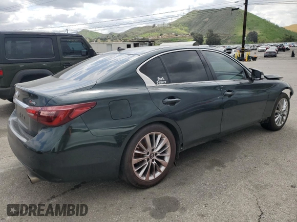 2019 Infiniti Q50 3.0t LUXE with VIN JN1EV7AP3KM516931, listed as a Copart auction lot 50598515 with 102,771 mi miles and Salvage Title. Bid and sale history available at carsss.com. Image 3.