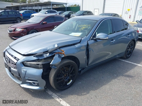 2014 Infiniti Q50 Premium with VIN JN1BV7AR4EM683128, listed as a IAAI auction lot 42020242 with 127,003 mi miles. Bid and sale history available at carsss.com. Image 18.