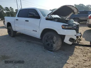 2025 Ram 1500 Big Horn with VIN 1C6SRFFPXSN521827, listed as a Copart auction lot 68621994 with 1,676 mi miles and Salvage Title. Bid and sale history available at carsss.com. Image 4.