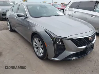 2025 Cadillac CT5 Premium Luxury with VIN 1G6DN5RK5S0109211, listed as a IAAI auction lot 41877211 with 6,604 mi miles and . Bid and sale history available at carsss.com. Image 1.