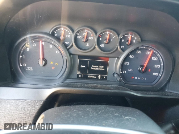 2020 Chevrolet Silverado 1500 Custom with VIN 3GCPWBEF6LG213718, listed as a Copart auction lot 81817404 with 85,969 mi miles and Non Repairable. Bid and sale history available at carsss.com. Image 9.