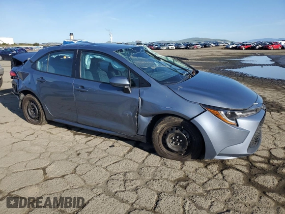 2021 Toyota Corolla LE with VIN 5YFEPMAE4MP267852, listed as a Copart auction lot 49284315 with 27,157 mi miles and Salvage Title. Bid and sale history available at DreamBid. Image 4.
