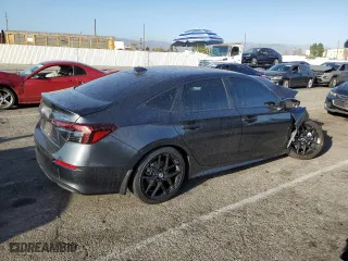 2025 Honda Civic Sedan Hybrid Sport with VIN 2HGFE4F83SH312992, listed as a Copart auction lot 47895135 with 0 mi miles and Salvage Title. Bid and sale history available at carsss.com. Image 3.