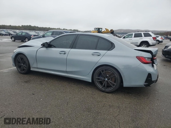 2024 BMW 3 Series M340i xDrive with VIN 3MW49FF06R8E80028, listed as a Copart auction lot 45135535 with 3,575 mi miles and Salvage Title. Bid and sale history available at carsss.com. Image 2.