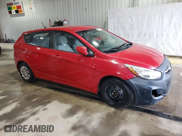 2015 Hyundai Accent GS with VIN KMHCT5AE8FU220916, listed as a Copart auction lot 55461005 with 197,811 mi miles and Salvage Title. Bid and sale history available at carsss.com. Image 4.